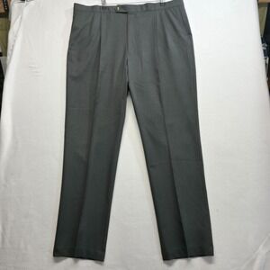Sansabelt Men's Gray Pleated Dress Slacks Size 42X34.5